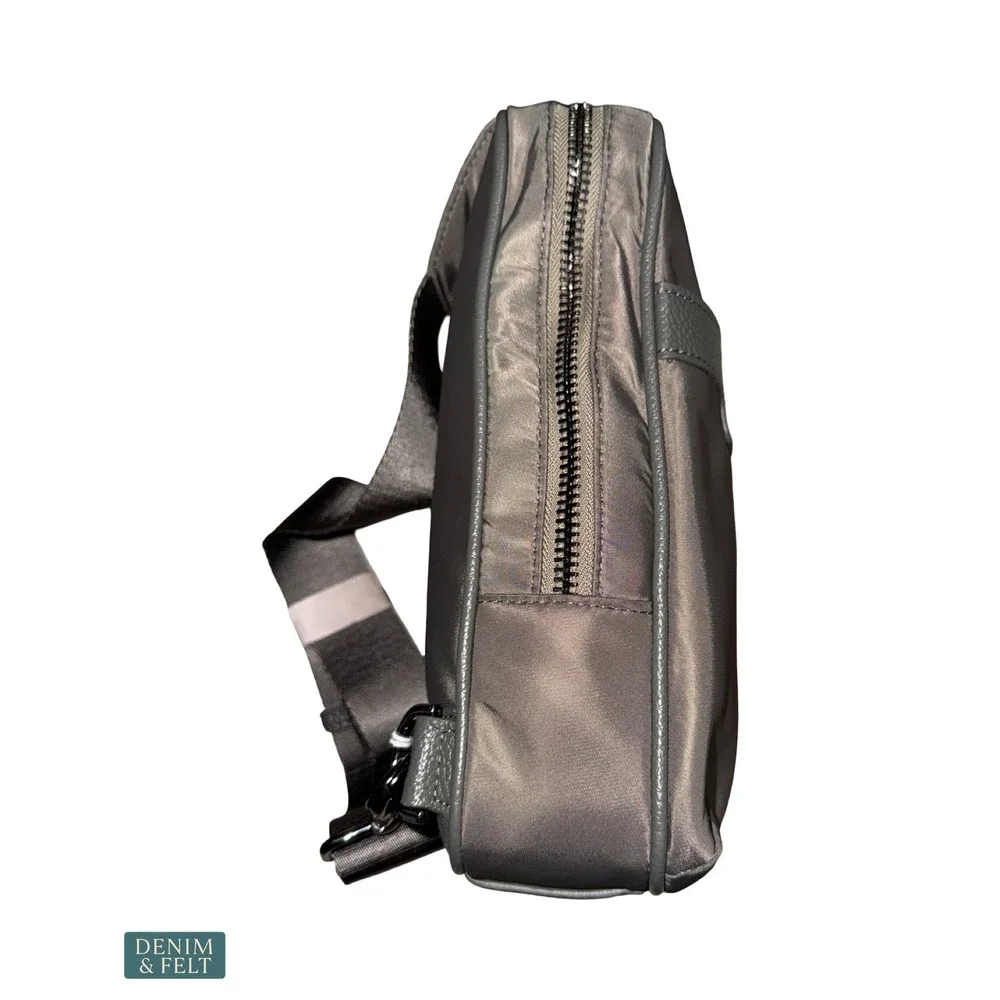 NEW Ted Baker Wickham Sling‎ Bag Charcoal Gray Crossbody Travel Utility Modern